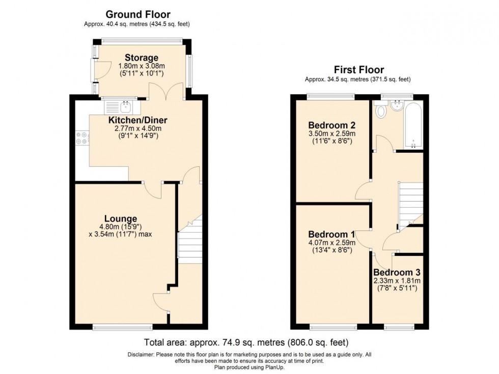 Floorplan for Callands, Warrington